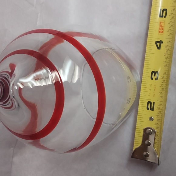 Pier 1 Vintage Red Swirl Wine Glass. - Picture 7 of 8